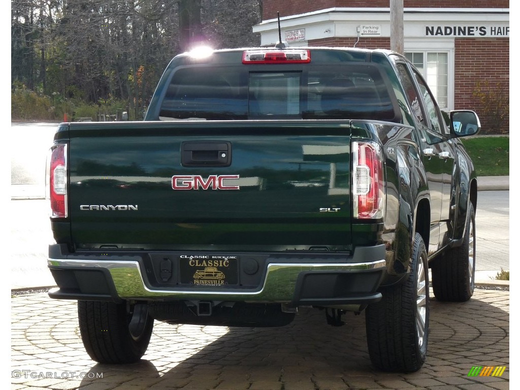 2016 Canyon SLT Crew Cab 4x4 - Emerald Green Metallic / Jet Black photo #3