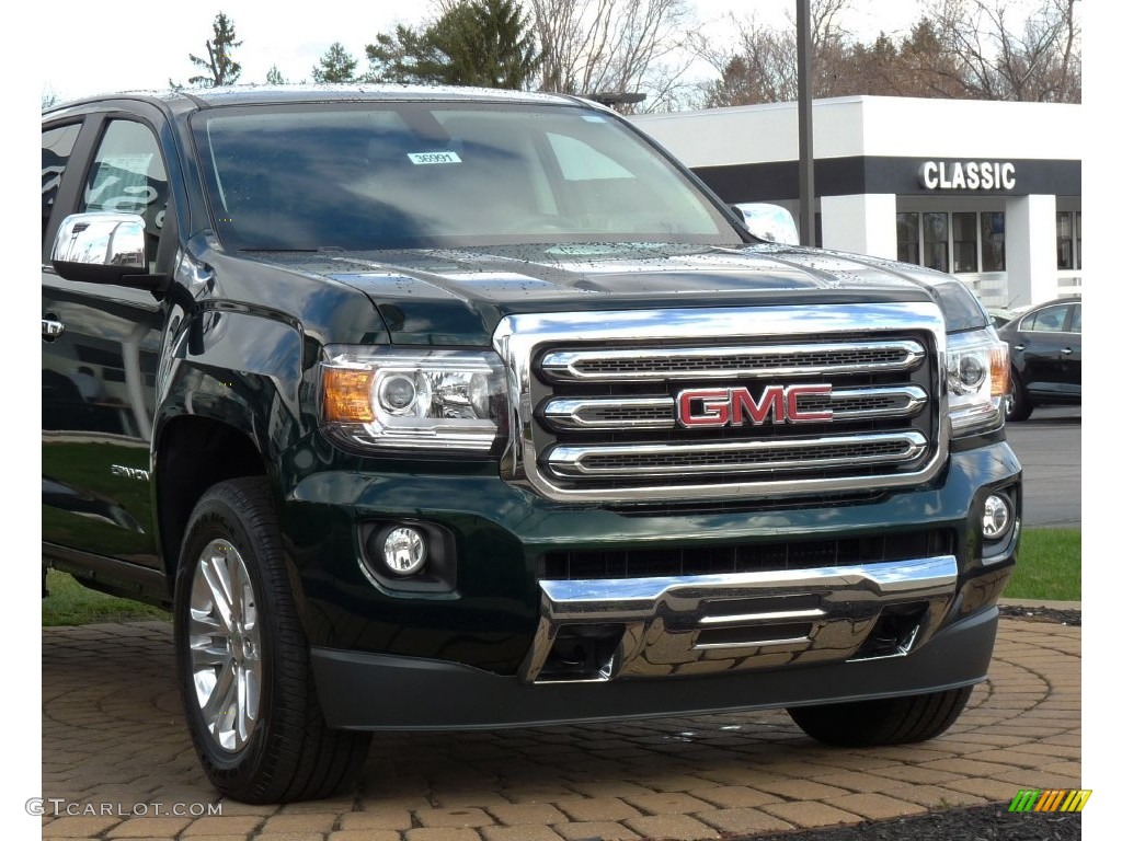 2016 Canyon SLT Crew Cab 4x4 - Emerald Green Metallic / Jet Black photo #4