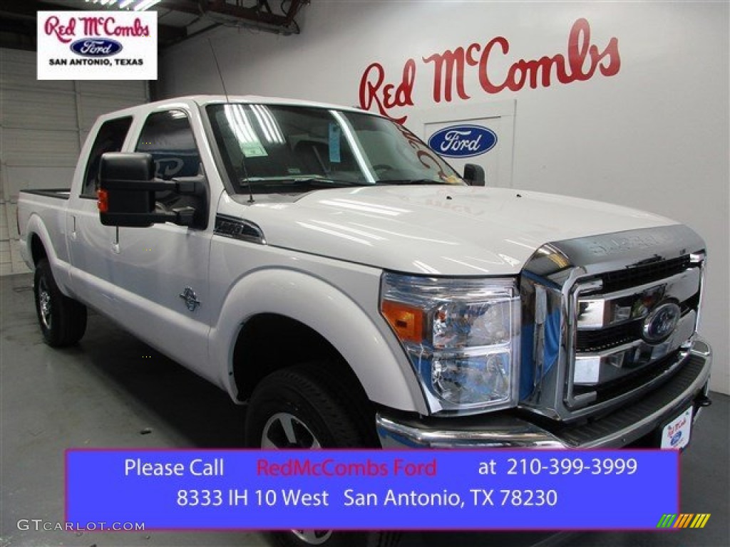 2016 F250 Super Duty Lariat Crew Cab 4x4 - Oxford White / Black photo #1