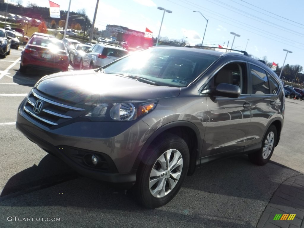 2013 CR-V EX-L AWD - Urban Titanium Metallic / Beige photo #6