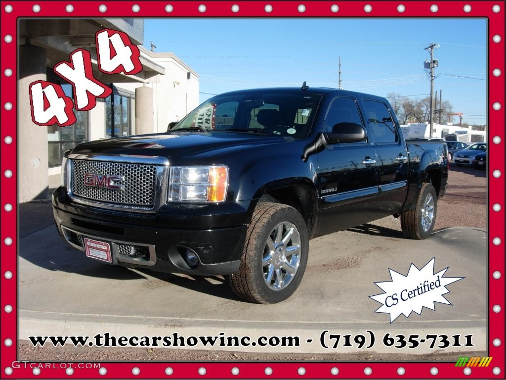 2012 Sierra 1500 Denali Crew Cab 4x4 - Onyx Black / Ebony photo #1