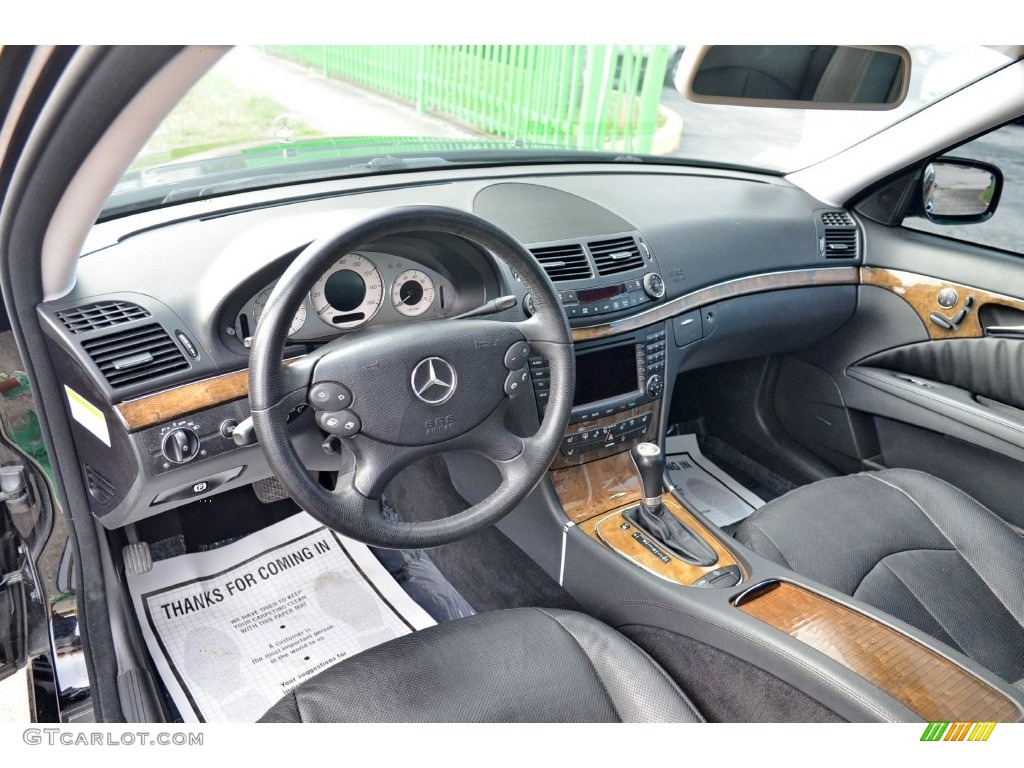 Black/Sahara Beige Interior 2007 Mercedes-Benz E 550 Sedan Photo #108849479