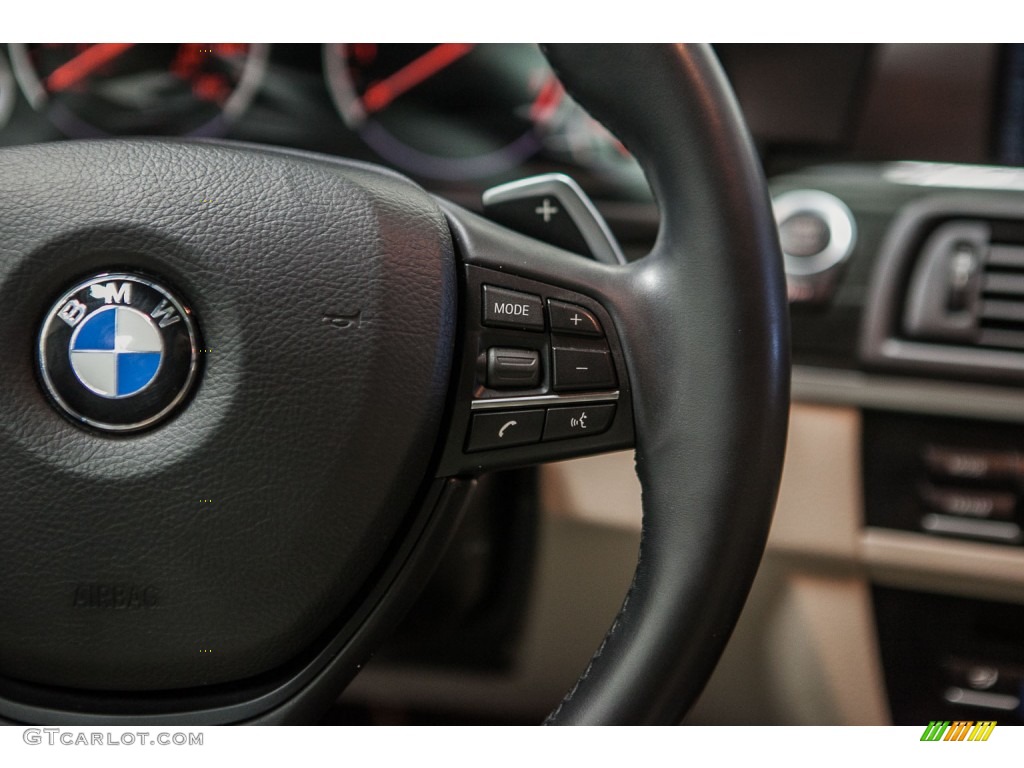 2013 5 Series 535i Sedan - Carbon Black Metallic / Oyster/Black photo #18