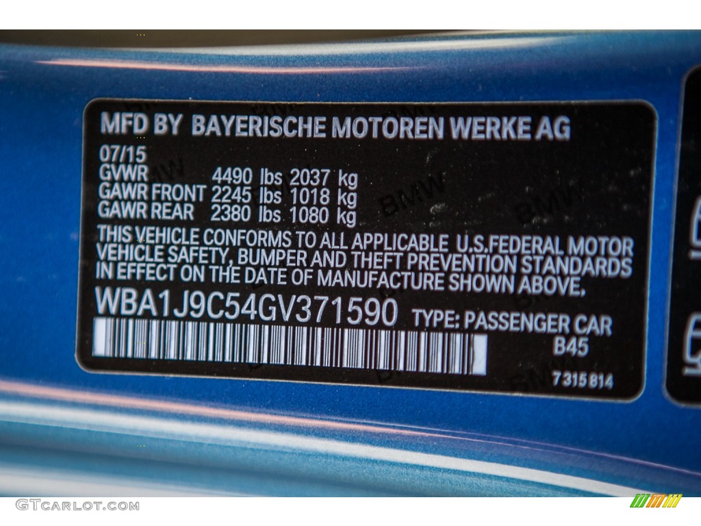 2016 BMW M235i xDrive Coupe Color Code Photos