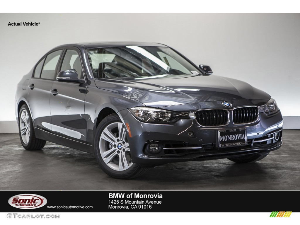 2016 3 Series 328i Sedan - Mineral Grey Metallic / Black photo #1