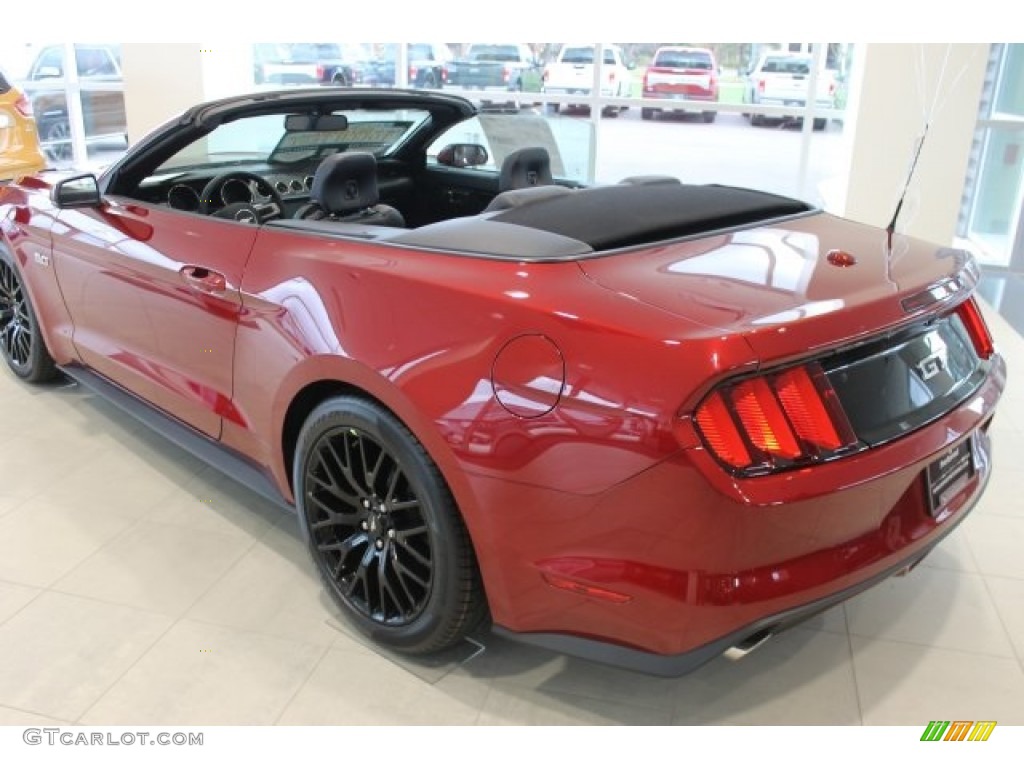 2016 Mustang GT Premium Convertible - Ruby Red Metallic / Ebony photo #4
