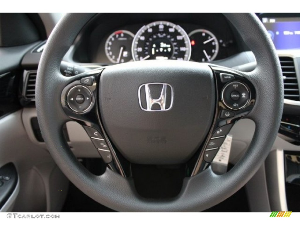 2016 Honda Accord LX Sedan Gray Steering Wheel Photo #108863402