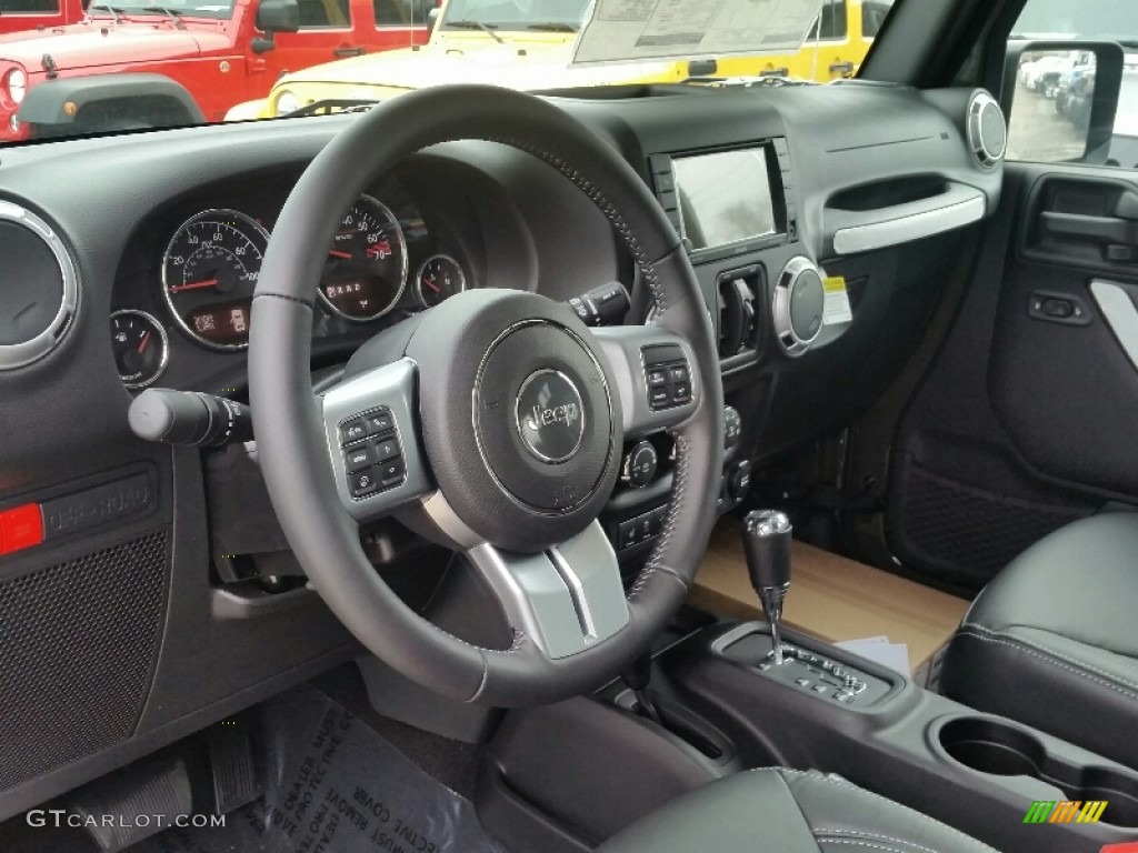 Black Interior 2016 Jeep Wrangler Unlimited Rubicon Hard