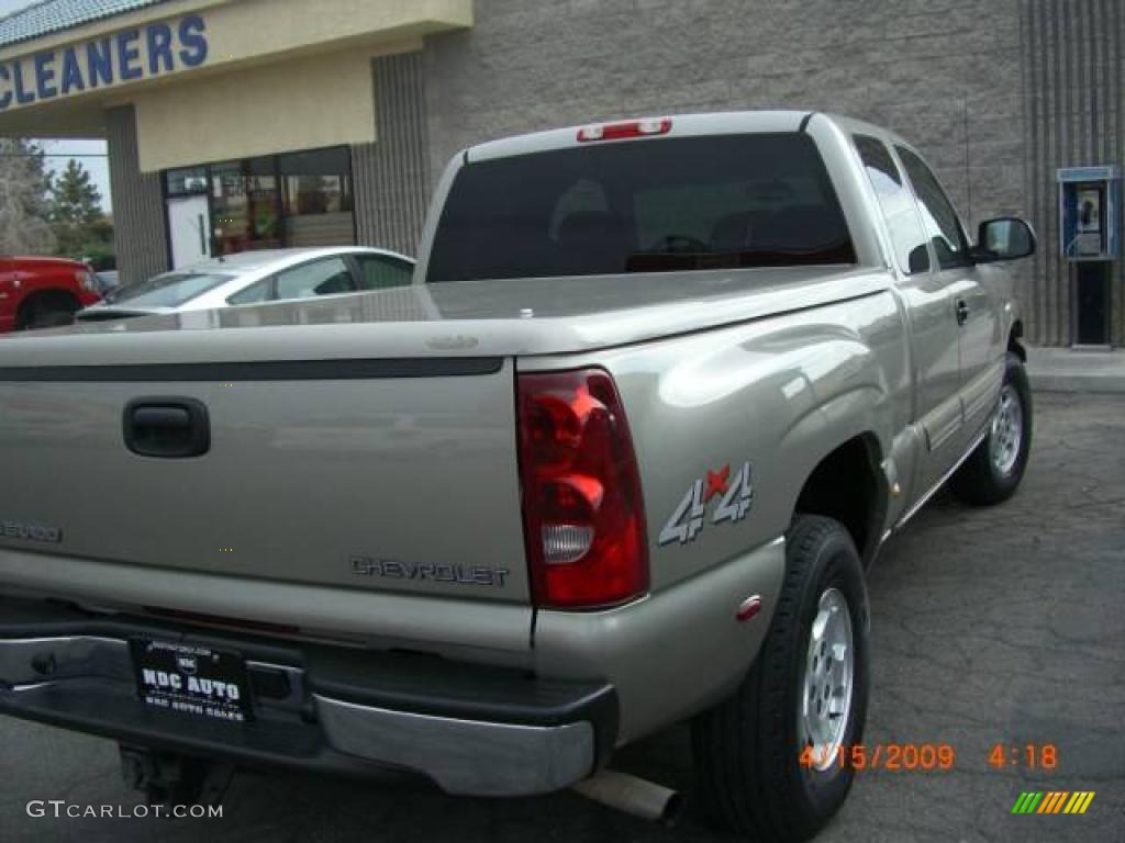 2003 Silverado 1500 LT Extended Cab 4x4 - Light Pewter Metallic / Tan photo #5