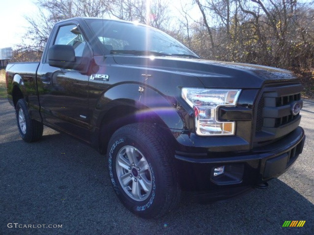 2016 F150 XL Regular Cab 4x4 - Shadow Black / Medium Earth Gray photo #10