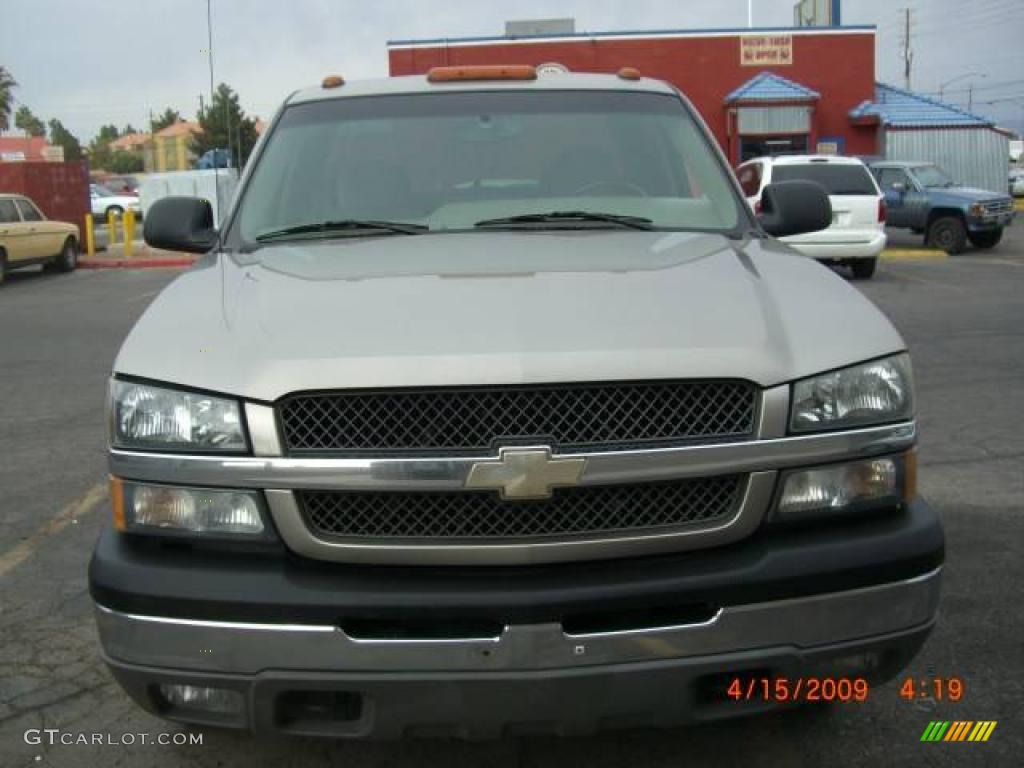 2003 Silverado 1500 LT Extended Cab 4x4 - Light Pewter Metallic / Tan photo #13