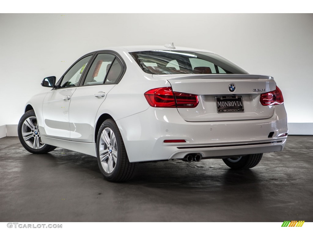 2016 3 Series 328i Sedan - Alpine White / Coral Red photo #3