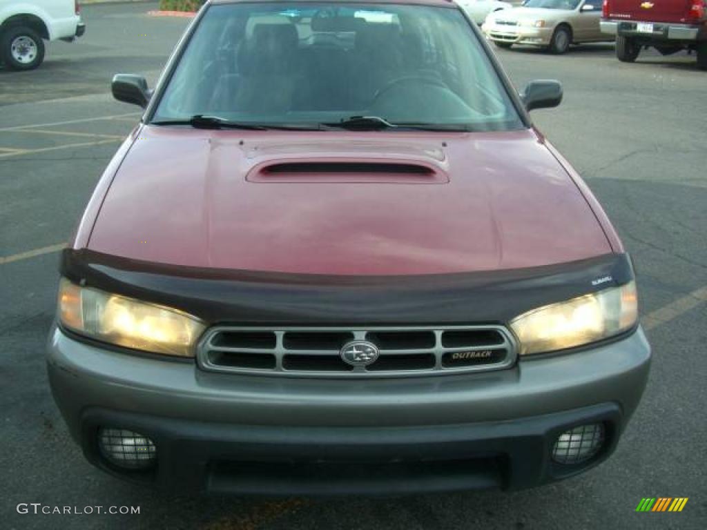 1997 Legacy Outback Wagon - Ruby Pearl / Grey photo #2
