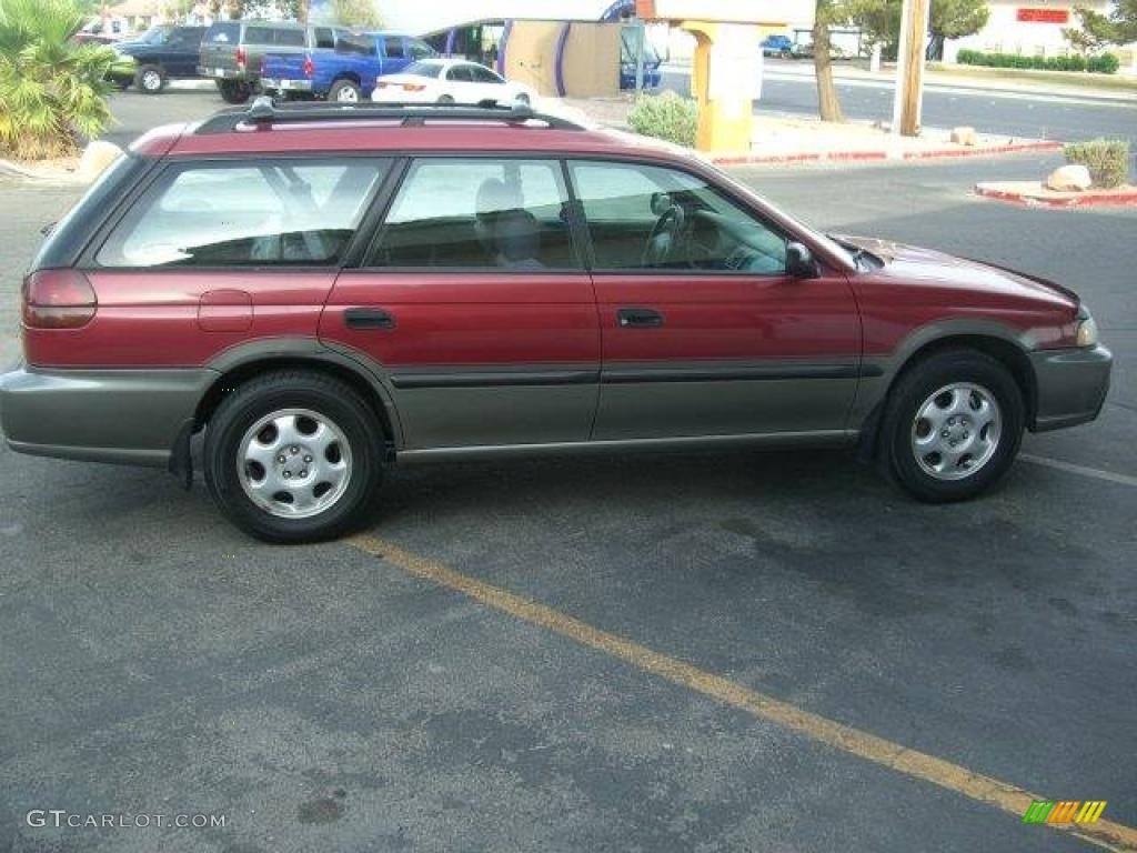1997 Legacy Outback Wagon - Ruby Pearl / Grey photo #4