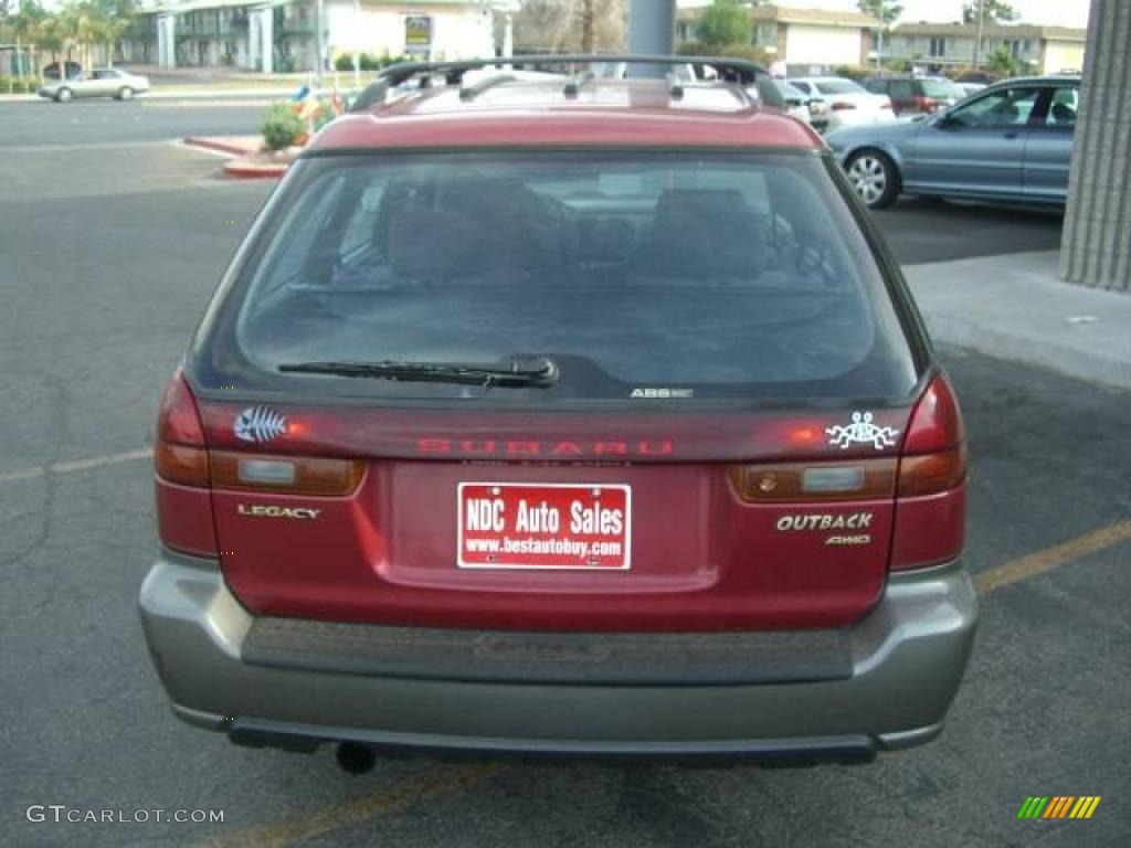 1997 Legacy Outback Wagon - Ruby Pearl / Grey photo #5