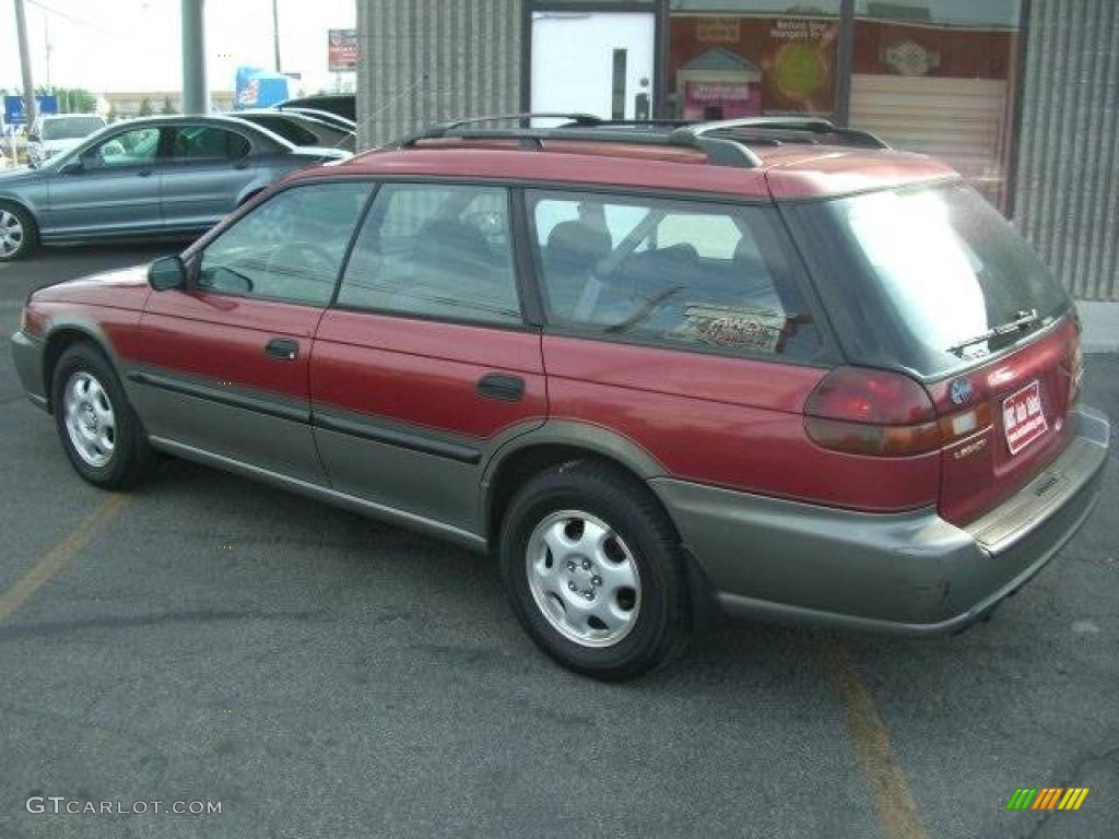 1997 Legacy Outback Wagon - Ruby Pearl / Grey photo #6