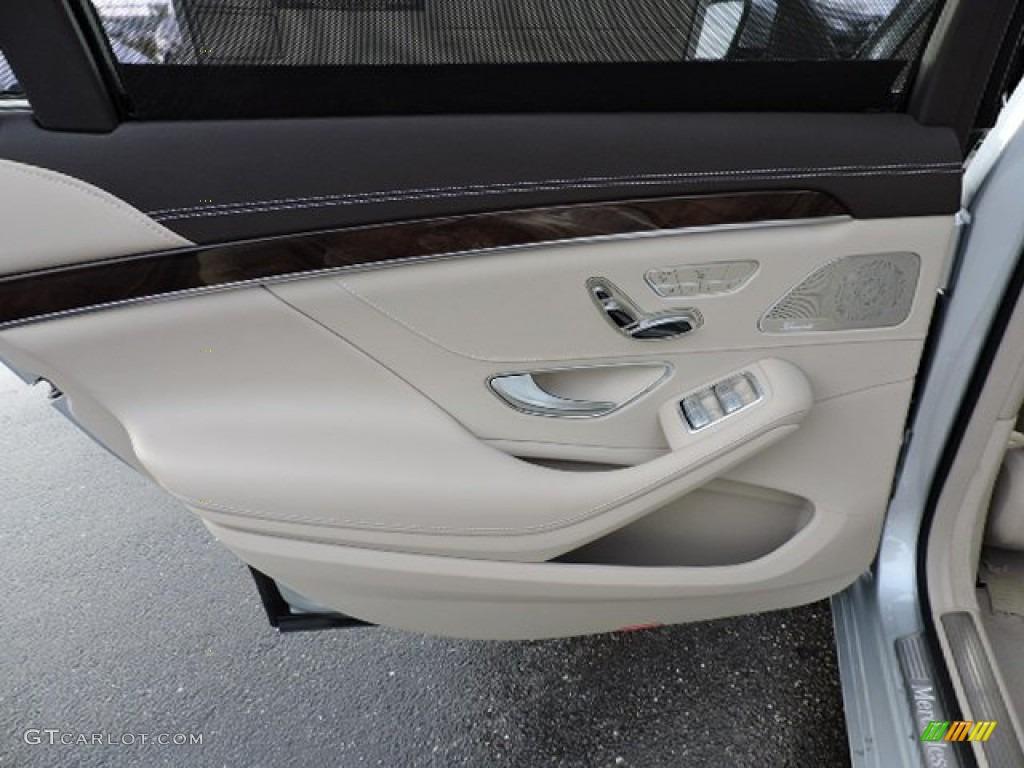 2016 Mercedes-Benz S 550 4Matic Sedan Silk Beige/Espresso Brown Door Panel Photo #108887933