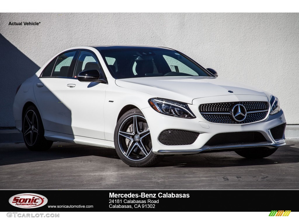 2016 C 450 AMG Sedan - Polar White / Black photo #1