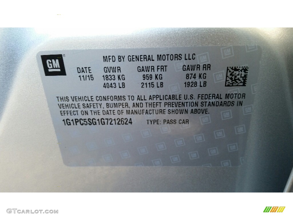 2016 Cruze Limited LS - Silver Ice Metallic / Jet Black/Medium Titanium photo #9