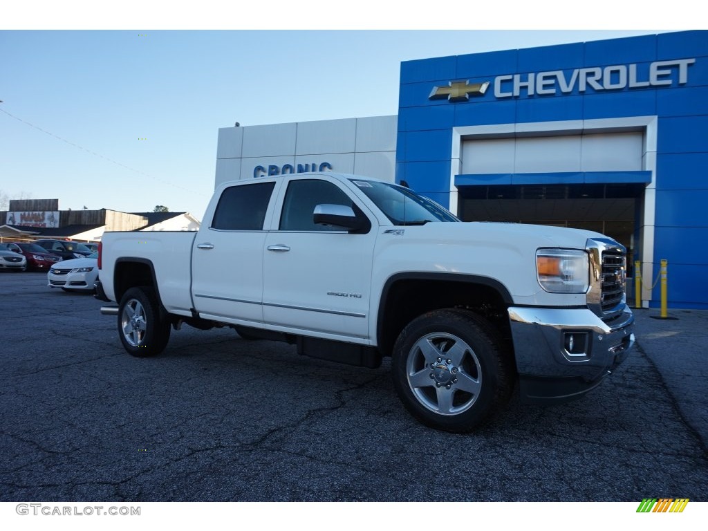 2015 Sierra 2500HD SLT Crew Cab 4x4 - Summit White / Jet Black photo #1