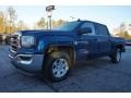 Stone Blue Metallic - Sierra 1500 SLE Crew Cab Photo No. 3