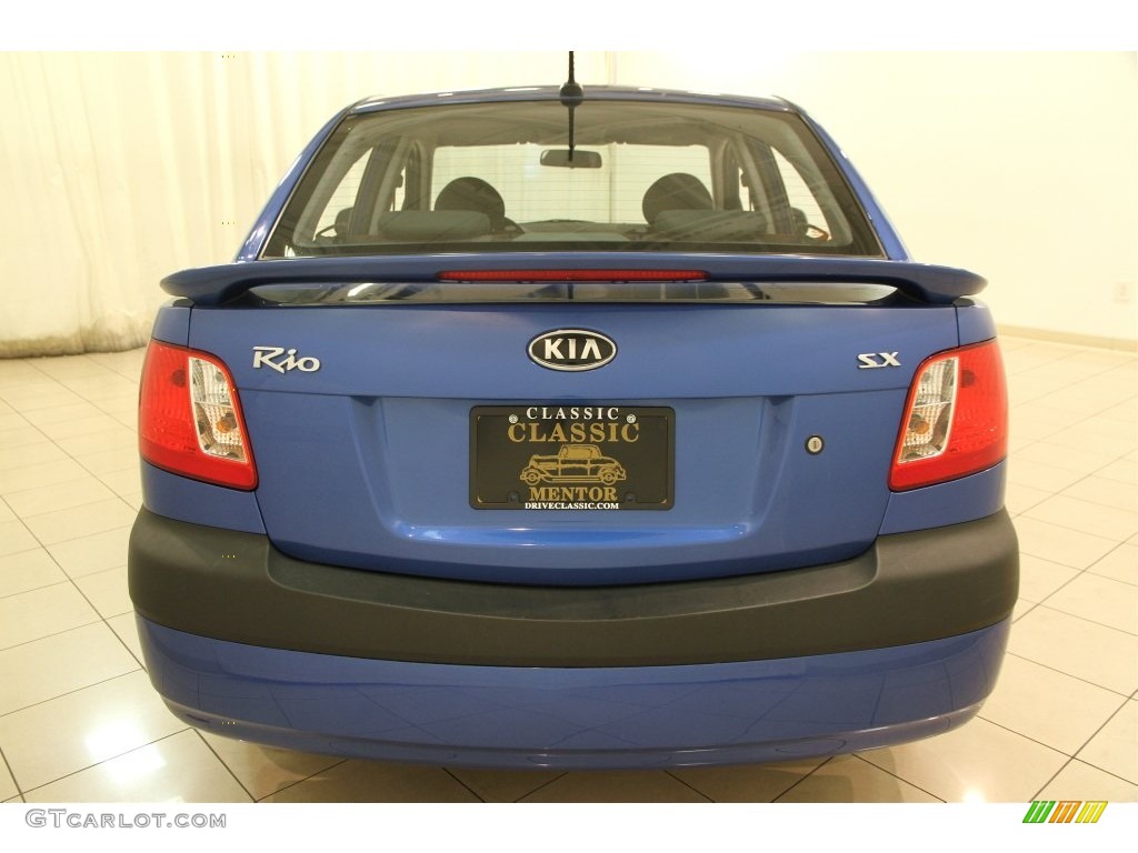 2009 Rio LX Sedan - Sapphire Blue / Gray photo #13