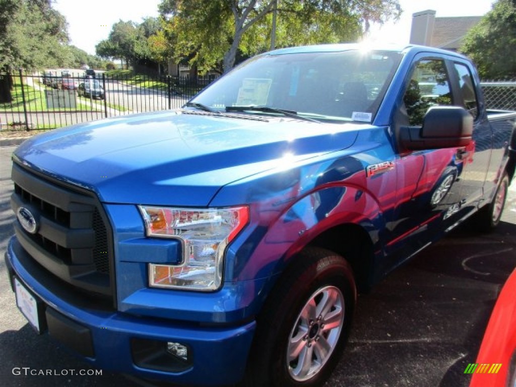 2016 F150 XL SuperCab - Blue Flame / Medium Earth Gray photo #2