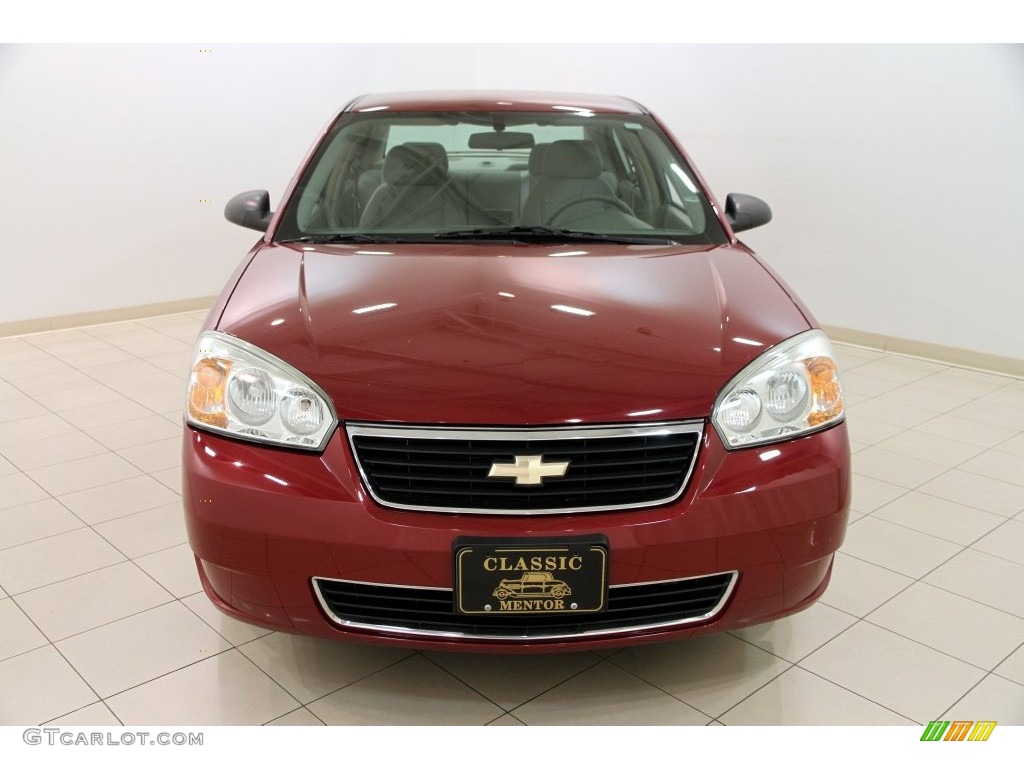 2006 Malibu LS Sedan - Sport Red Metallic / Titanium Gray photo #2