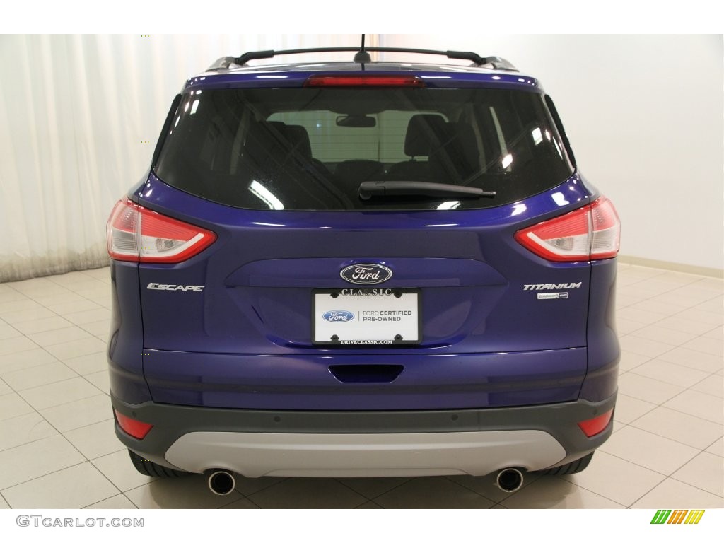 2013 Escape Titanium 2.0L EcoBoost 4WD - Deep Impact Blue Metallic / Charcoal Black photo #16