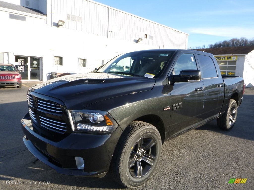 2016 1500 Sport Crew Cab 4x4 - Brilliant Black Crystal Pearl / Black photo #1