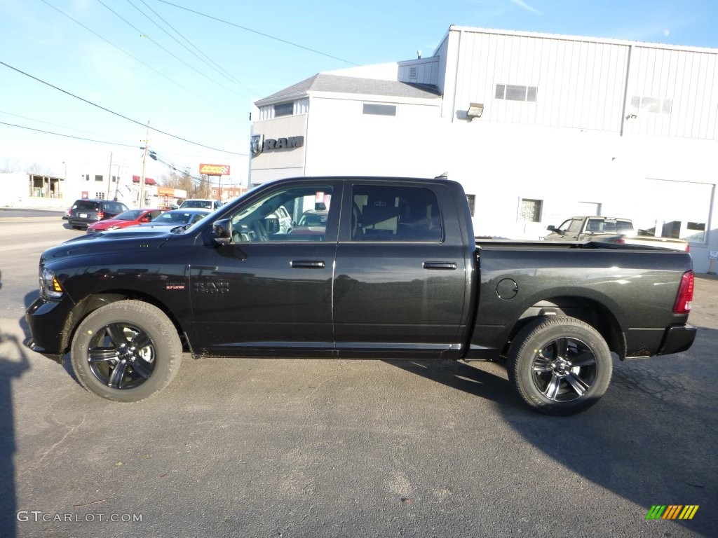 Brilliant Black Crystal Pearl 2016 Ram 1500 Sport Crew Cab 4x4 Exterior Photo #108903062