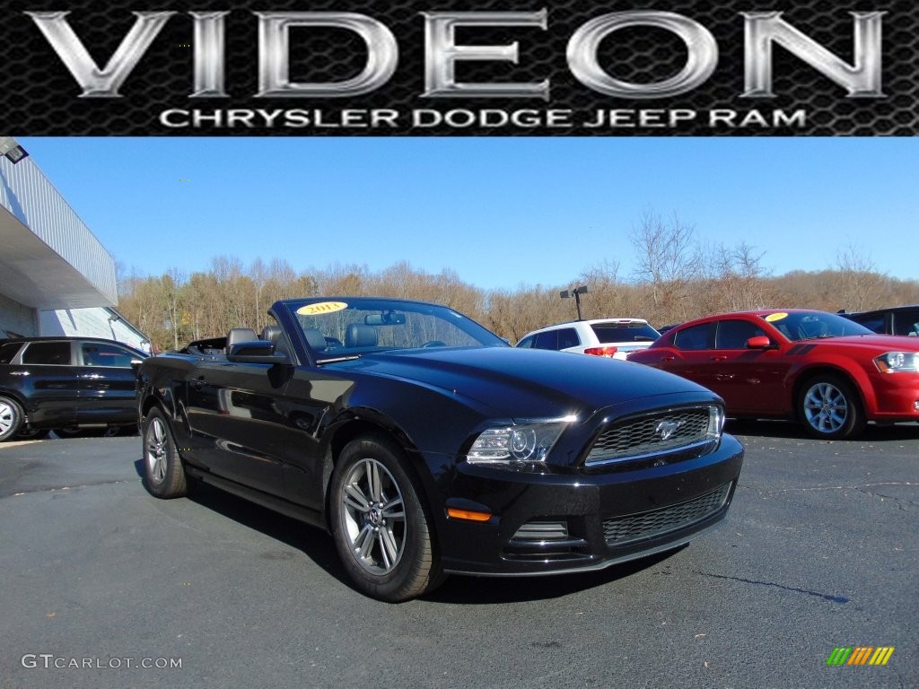 2013 Mustang V6 Premium Convertible - Black / Charcoal Black photo #1