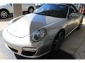 2012 Platinum Silver Metallic Porsche 911 Carrera S Cabriolet  photo #3