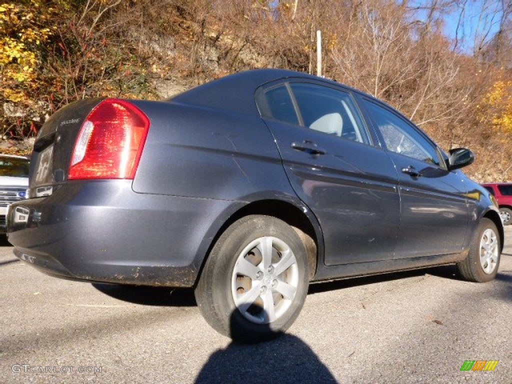 2009 Accent GLS 4 Door - Dark Sapphire Blue / Gray photo #3