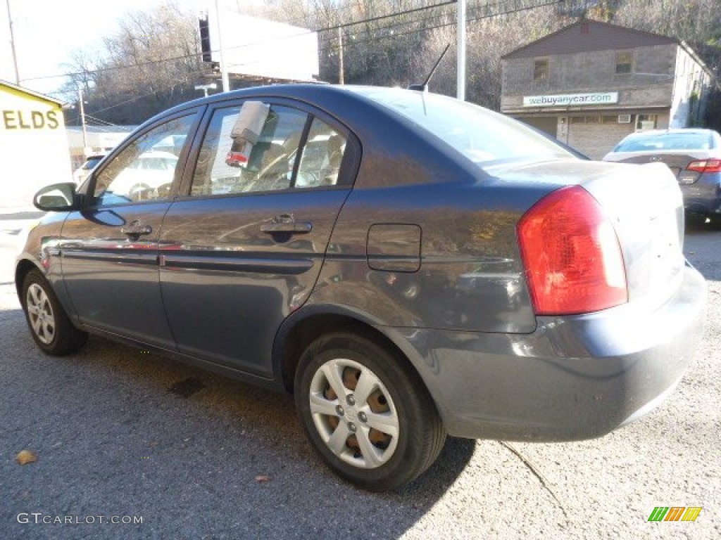 2009 Accent GLS 4 Door - Dark Sapphire Blue / Gray photo #5