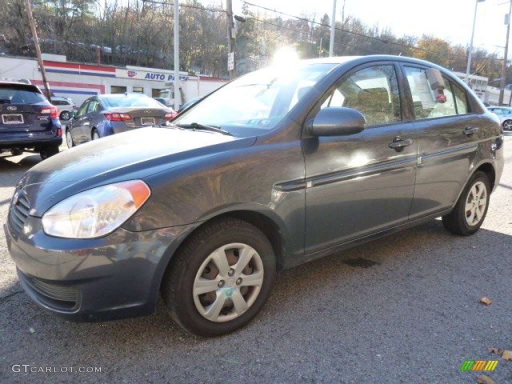 2009 Accent GLS 4 Door - Dark Sapphire Blue / Gray photo #6