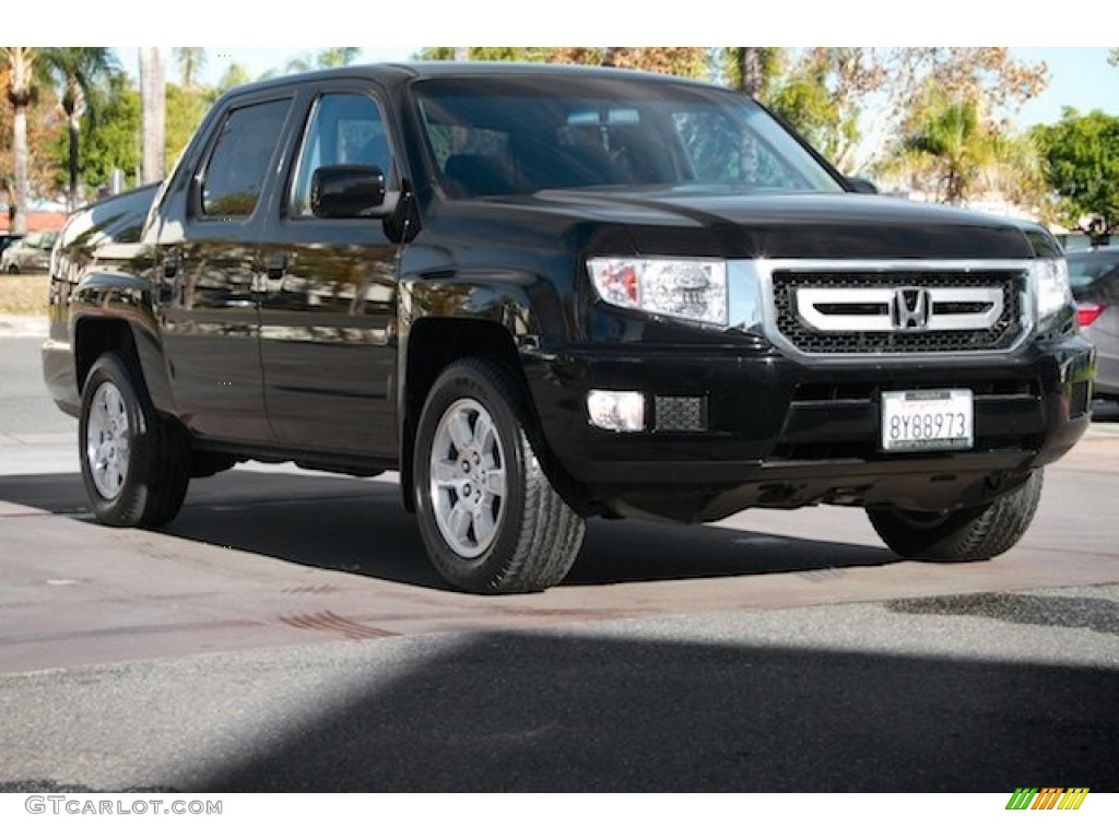 2011 Ridgeline RTS - Crystal Black Pearl / Black photo #1