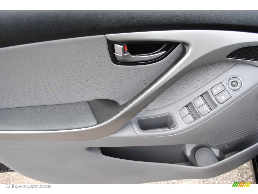 2012 Elantra Limited - Midnight Black / Gray photo #9