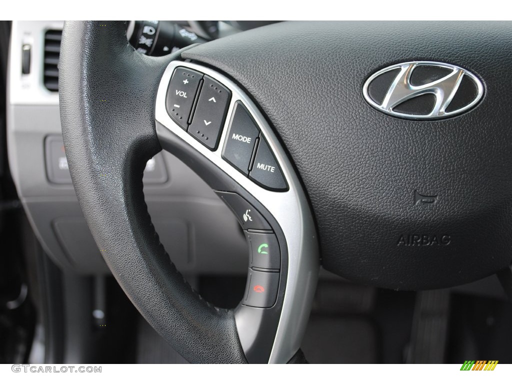 2012 Elantra Limited - Midnight Black / Gray photo #13