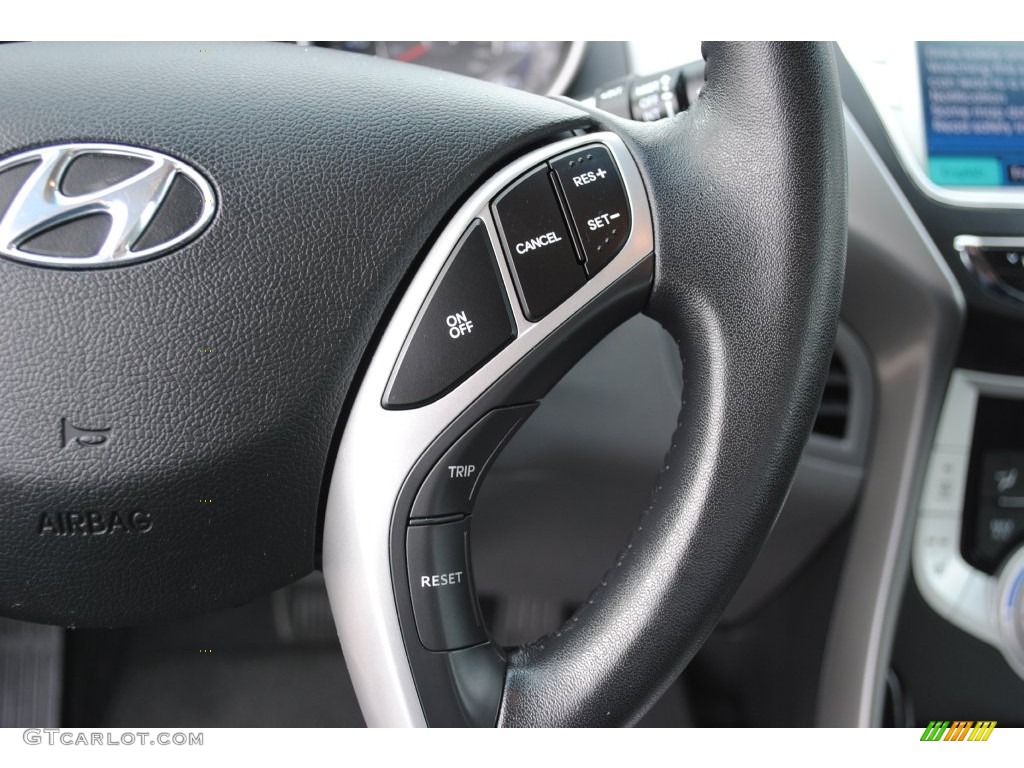 2012 Elantra Limited - Midnight Black / Gray photo #14