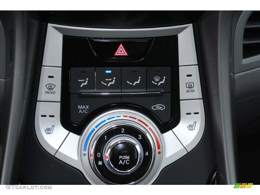 2012 Elantra Limited - Midnight Black / Gray photo #18