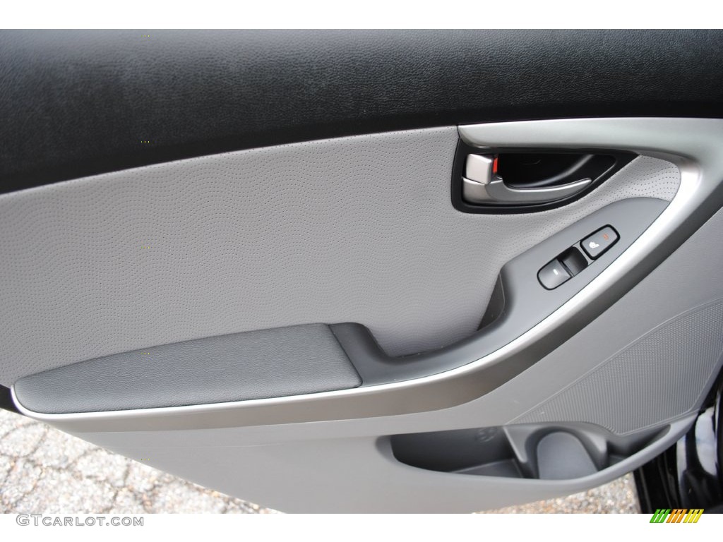 2012 Elantra Limited - Midnight Black / Gray photo #20