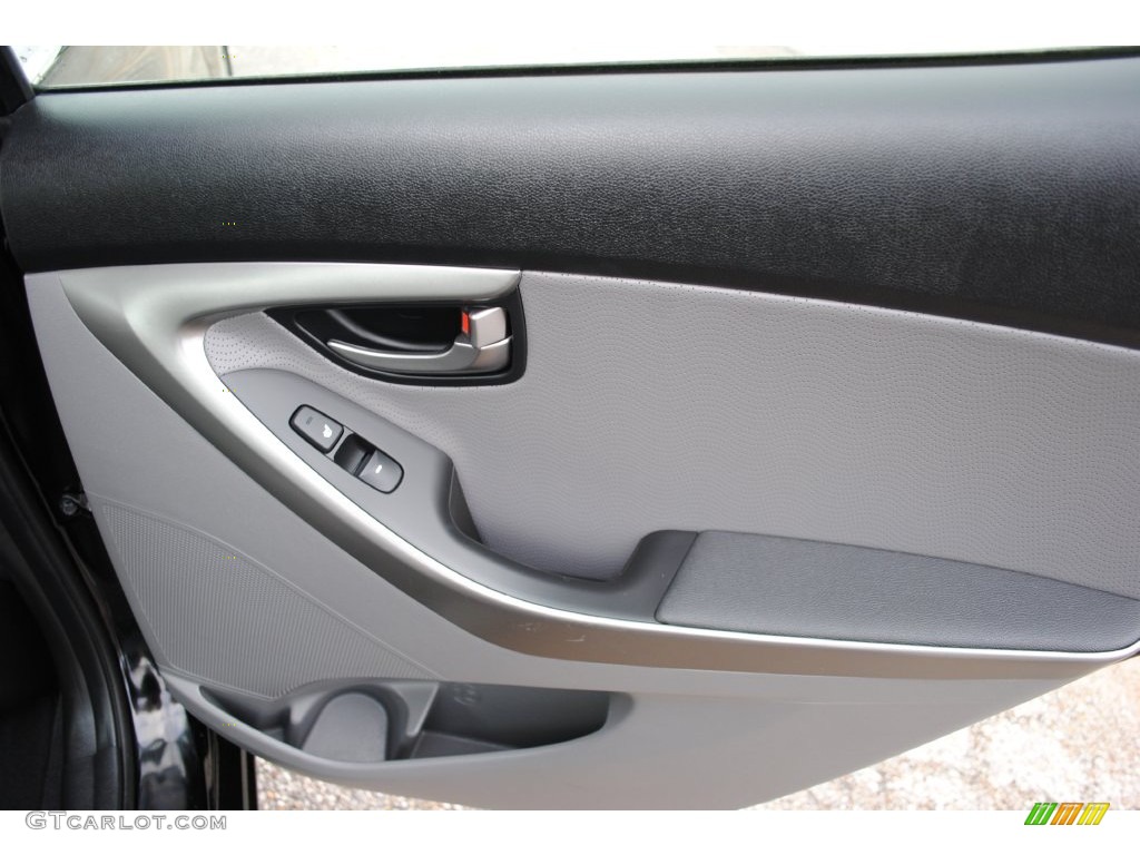 2012 Elantra Limited - Midnight Black / Gray photo #22