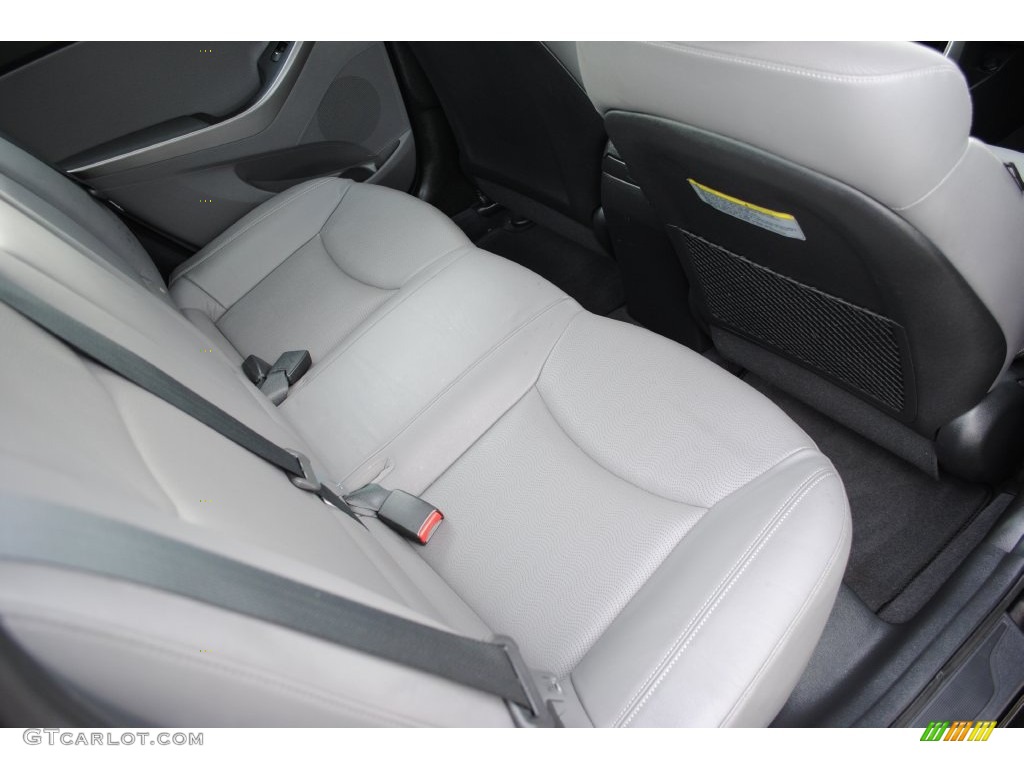 2012 Elantra Limited - Midnight Black / Gray photo #23