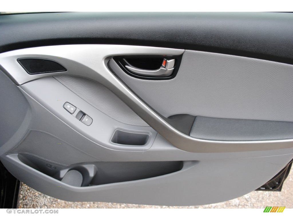2012 Elantra Limited - Midnight Black / Gray photo #24