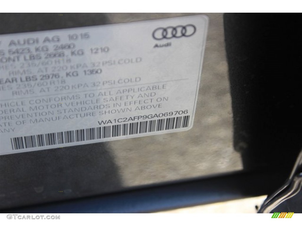 2016 Q5 2.0 TFSI Premium quattro - Daytona Gray Pearl / Black photo #34