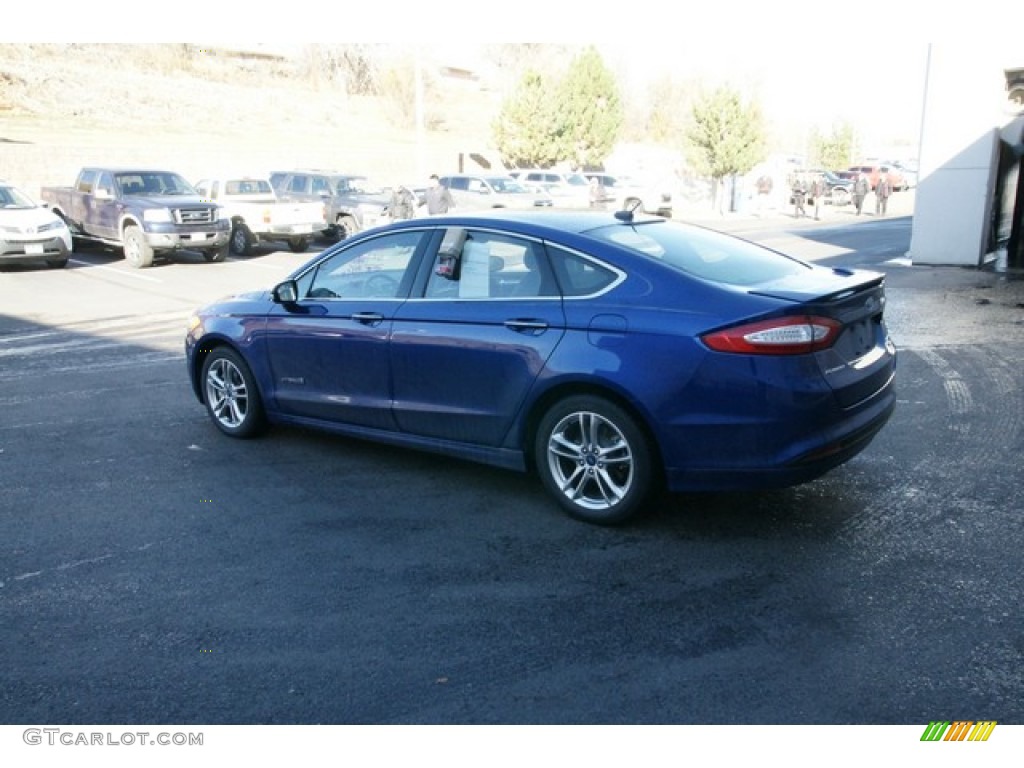 2015 Fusion Hybrid Titanium - Deep Impact Blue Metallic / Charcoal Black photo #4