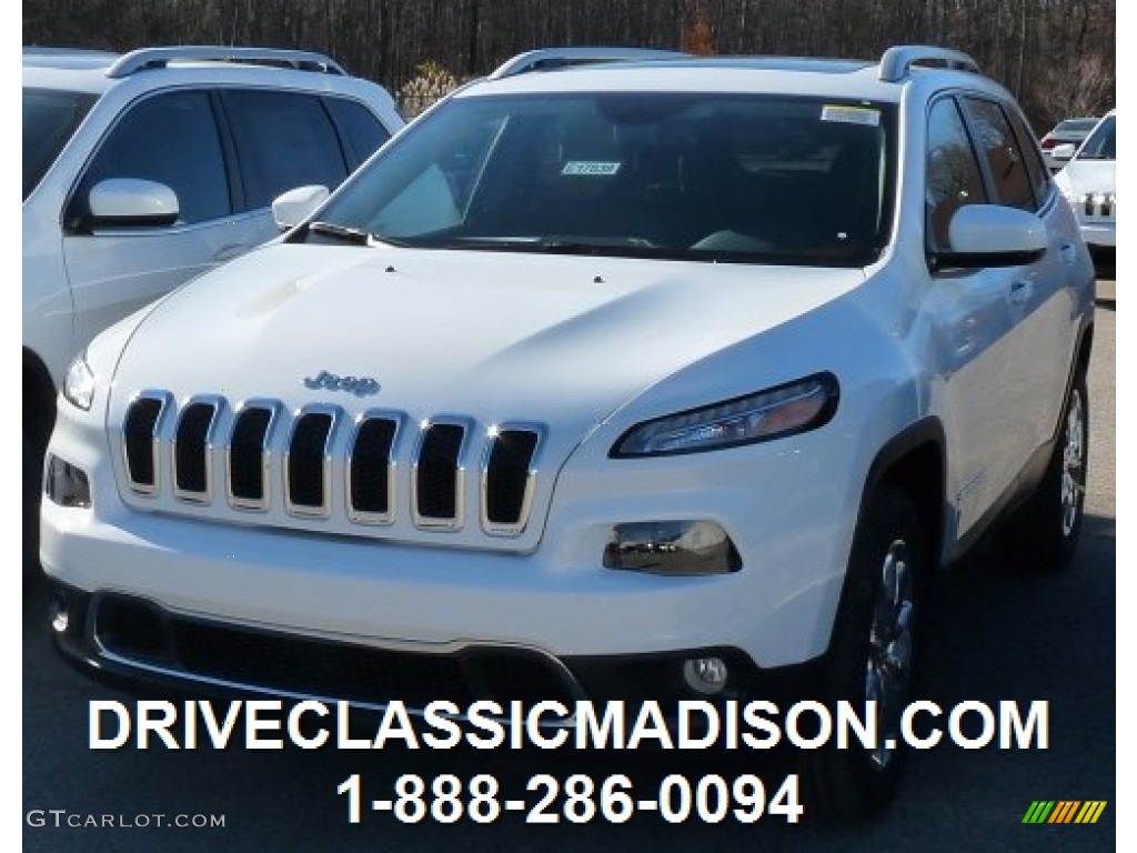 2016 Cherokee Limited 4x4 - Bright White / Black photo #1