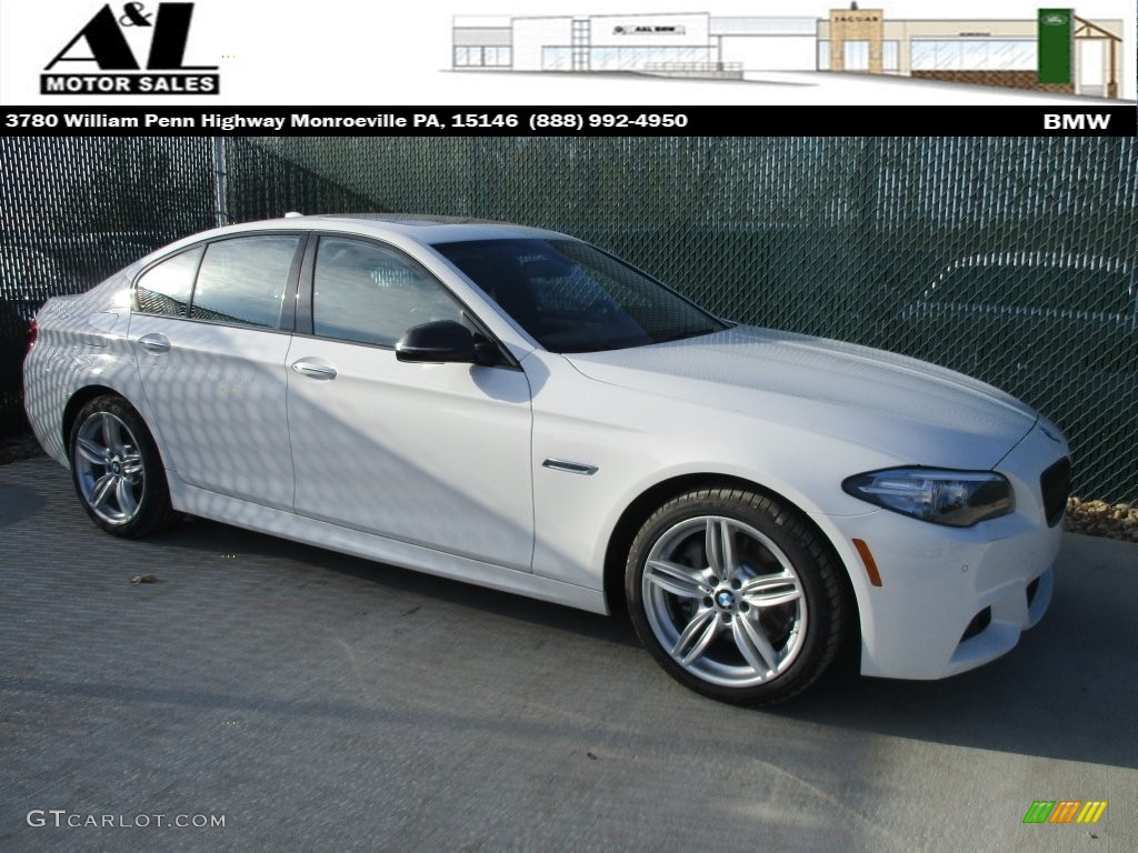 2016 5 Series 535i xDrive Sedan - Alpine White / Black photo #1