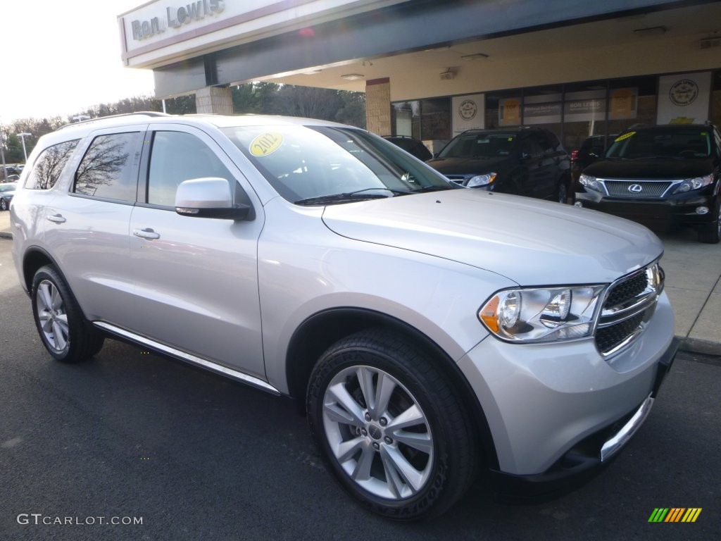 2012 Durango Crew AWD - Bright Silver Metallic / Dark Graystone/Medium Graystone photo #8